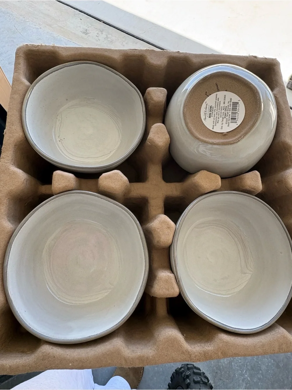 Hearth & Hand Mini Bowls Set of 4 Light Stoneware